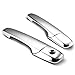 For Ford Mustang 2pcs Exterior Door Handle Cover without Passenger Keyhole (Chrome)