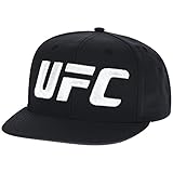 UFC Men's Fight Week Fighter Flat Brim Snapback Cap, One Size, Black