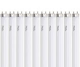 (Pack of 10) F17T8/765 24" 17-Watt Straight T8 Fluorescent Tube Light Bulb, Daylight (6500K) 10 Light Bulbs