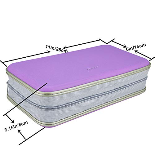 CD DVD Wallet, Wismart 96 Capacity Heavy Duty Sturdy DVD Storage Hard Shell CD Disk Holder DVD Case VCD Wallets Blu-ray Media Case Storage Holder Organizer Wallet,96 Capacity (Purple)