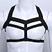 iiniim Mens Sexy Harness Belt Body Chest Lingerie Nylon Elastic Shoulder Strap Punk Gothic Rave Clubwear Black One Size