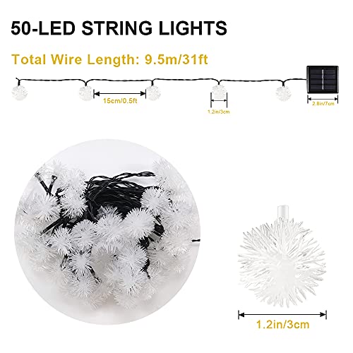 Solar Garden Lights 50 LED 32ft Solar Lights for Garden Waterproof Decorative Lighting for Home, Garden
