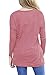 MOLERANI Women's Casual Long Sleeve Round Neck Loose Tunic T Shirt Blouse Tops,Pink,L