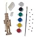Unfinished Wooden Nutcracker with Paint and Fur Craft Kit 5 Inches