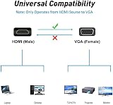 Omivine HDMI to VGA Adapter 1080P Gold Plated Converter Male to Female for PC view 3