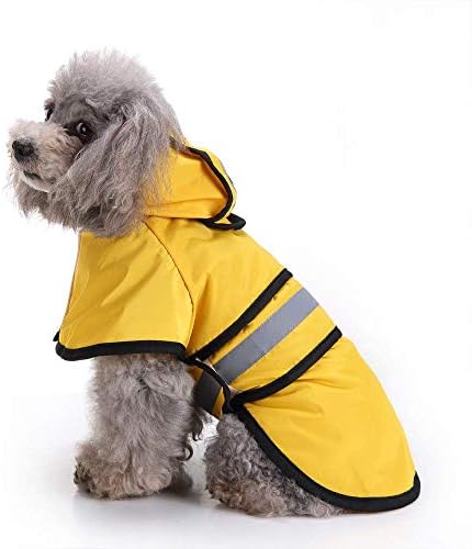オーバーのアイテム取扱 S Lifeeling 犬レインコート ポンチョ 犬用品 お出かけ お散歩 可愛い おしゃれ 反射テープ 帽子付き 中型犬 ドッグウェア 大型犬 雨具 小型犬 雨合羽 防水 雨天対策 多色