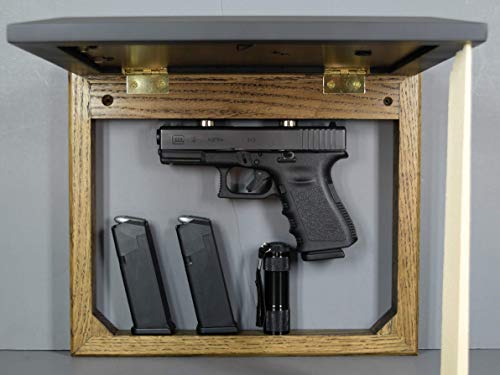 Hide a gun furniture, pistol storage spot, home defense accessory, wall mount firearm safe, picture frame concealment organizer, magnet dark