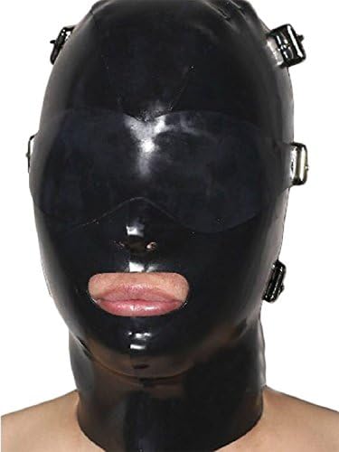 VsvoLatex Men's Latex Detachable Eyes and Mouth Hood More Colors More Colors