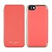 Official TED BAKER® SS16 iPhone 6/6S Case - Luxury Folio Case / Cover in Coral for Professional Women with Built-In Interior Mirror for the Apple iPhone 6 and iPhone 6S - SHANNON - Coral / Rose Gold