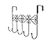 Dingang Over The Door Hanger Rack - Decorative Hanger Holder for Home Office Use 5 Hooks Black