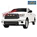 EAG Replacement Upper Grille Front Grill with Amber LED Lights Fit for 10-13 Tundra - Matte Black