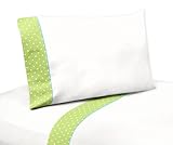 3 pc Twin Sheet Set for Turquoise and Lime Hooty Owl Bedding Collection by Sweet Jojo Designs