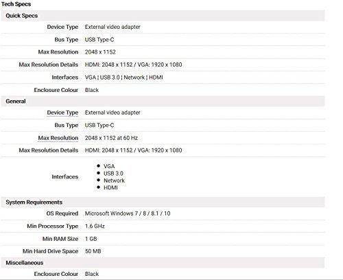 Dell Adapter, USB Type C to HDMI/VGA/Ethernet/USB (470-ABQN)