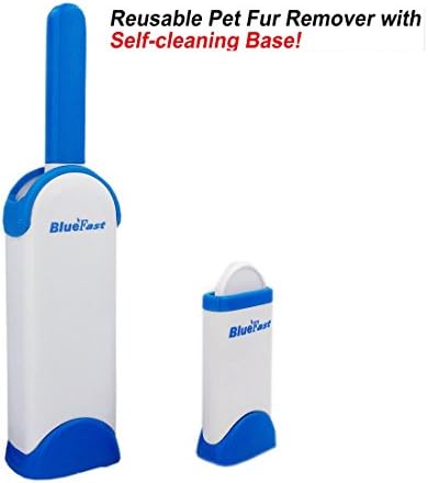 Fur Lint Brush Lint Remover Portable Reusable Pet Fur Remover Pet Fur and Lint Remover with Self Cleaning Base Double Sided Brush Removes from Clothes Furniture