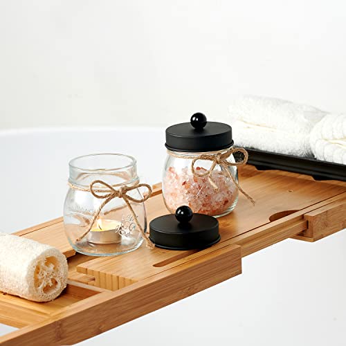 SheeChung Apothecary Jars Set,Mason Jar Decor Bathroom Vanity Storage