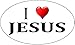 Rogue River Tactical I Love Jesus Sticker Religious Christian Car Decal Bumper Oval