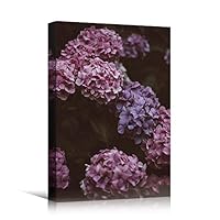 Canvas Wall Art Purple Petals Colorful Farmhouse/Country Floral Multicolor Patterns Photography - 12x18 inches