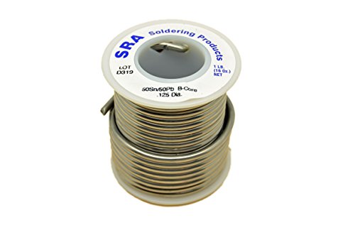 SRA Soldering Products WBC5050125   Acid Flux Core Solder, 50/50 .125-Inch, 1-Pound Spool