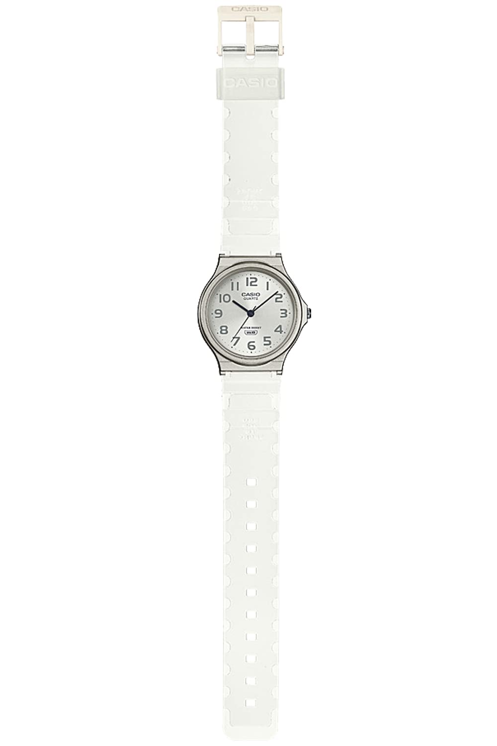 CASIO(カシオ) Collection MQ-24 Resin Wristwatch, Clear, clear white, 1 piece, Newest model