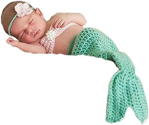 Pinbo Newborn Photography Prop Set - Crochet Baby Costume With Hat, Diaper & Shoes For 1-3 Month Olds