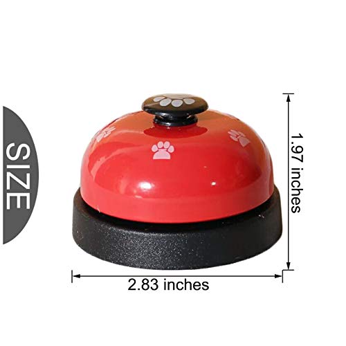 Malier 2 Pack Dog Training Bells, Dog Door Bells, Dog Puppy Pet Bells for Potty Training and Communication Device (Red)