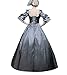 ROLECOS Womens Rococo Dress Medieval Renaissance 1800s Dress for Women Victorian Ball Gown Grey M