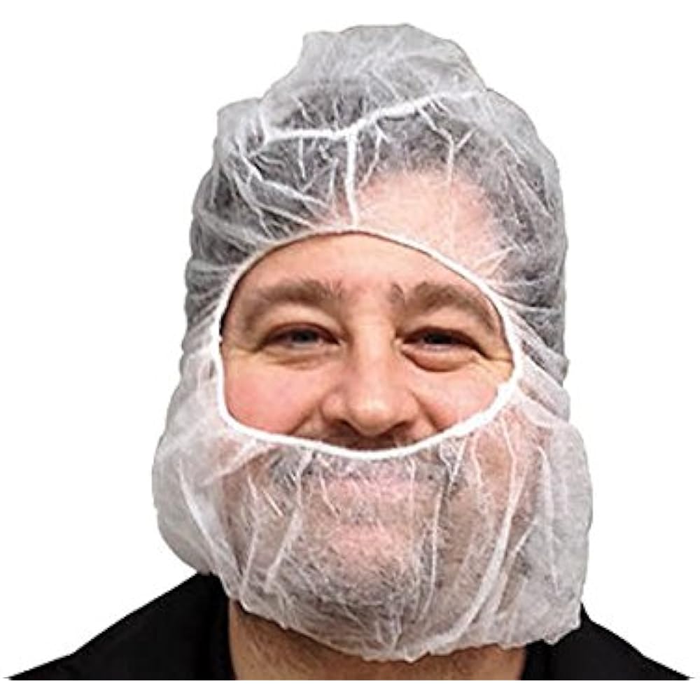 Ultrasource Polypropylene Hair Net/Beard Cover X Large Latex Free White