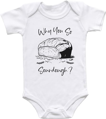 Funny Sourdough Baby Bodysuit or T-Shirt for Infant and Toddlers, Sourdough Lover Baby Shower Gifts, Baking Humor