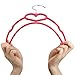 Ollieroo Children Size Flocked Velvet Kids Hangers Super Slim No Slip Non Wrinkle with U Notch Shoulder (30PK HeartShaped Pink)