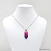 Bisexual pride pendant necklace, chainmaille scales pendant; pink, purple, blue