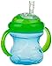 Nuby No-Spill Grip N' Sip Cup with Super Straw, 8 Ounce, Colors May Vary