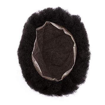 Amazon Com Afro Curl Toupee For Black Men Human Hair Replacement