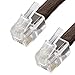 Uxcell Nylon Coated RJ9 4P4C Plug Telephone Handsets Cable Line, 5-Feet, Brown