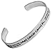 Rush Industries What Cancer Cannot Do Bracelet Etched Stainless Steel Cuff Bracelet - Recovery Jewelry