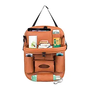 MOTEXTO Car Back Seat Organizer Car Storage for Nissan X Trail - Tan