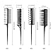 Noverlife Professional Hair Styling Combs Set, Rat Tail Comb Teasing Salon Barber Stylists Hair Dye Coloring Tools, Detangling Tint Foiling Comb