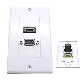 Poyiccot VGA Wall Plates, 1 Port HDMI Female + 1