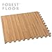 Forest Floor 3/8 Inch Thick Printed Foam Tiles, Premium Wood Grain Interlocking Foam Floor Mats, Anti-Fatigue Flooring – Stylish Flooring Solution, White Oak, 16 Sq Ft