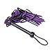 MAYS MSsmart (TM) Soft Genuine Suede Leather Floggers and Whips with Braided Handle Flogger Purple for Horse Riding