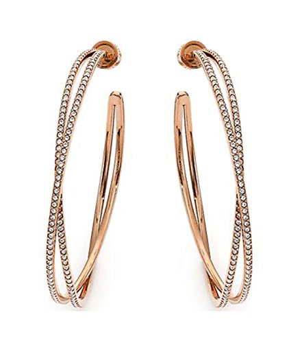 michael kors hoop earrings rose gold