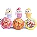 Sinofun 8PCS Random Kawaill Small Food Squishy Package Set, Including Cake, Pizza, Hamburger, Ice Cream, Doughnut, Hot Dog, Slow Rising Keychain Education Toys