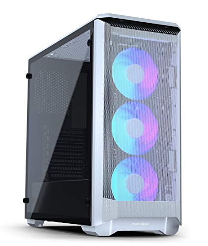 Phanteks PH-EC400ATG_DWT01 Medium Tower ATX Eclipse P400A RGB Case with Glass Panel (White)