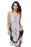 Wander Agio Womens China Porcelain Printing Top Dress Beach Sleeveless Cover-up