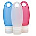 iNeibo Silicone Travel Bottles--【TSA Airline Carry-On Approved】 - Squeezable & Refillable Travel Containers For Shampoo, Conditioner, Lotion, Toiletries (3, 3.3oz)