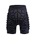OHMOTOR 3D Padded Protective Shorts Hip Butt EVA Pad Short Pants Heavy Duty Protective Gear Guard Drop Resistance for Ski Skiing Skating Snowboard Cycling (Black, XL)