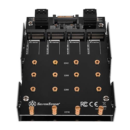 SilverStone Technology 3.5" to 4 X M.2 SATA Adapter SDP11