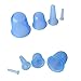 MENGCORE 1 Set/4 Pcs Health Care Body Anti Cellulite Silicone Vacuum Massage Eye Neck Face Back Massager Cupping Cup (Blue)