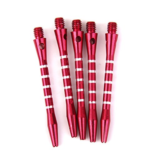 TMERY Re-Grooved Anodised Aluminium Striped Dart Shaft - Random Color - Thumbnail 2
