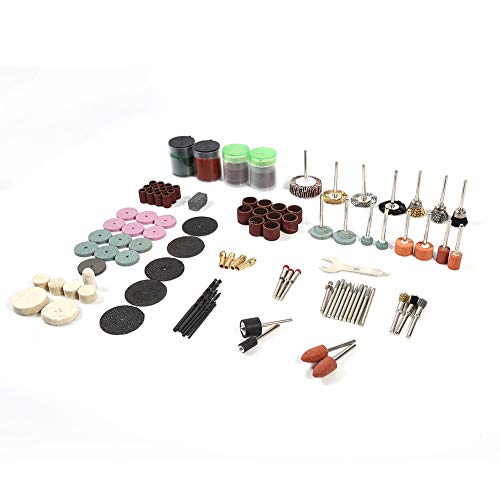 Yesbaby 147pcs Rotary Polishing Tool Set 1/8" Shank Sanding Polish Cutting Accessory Bit