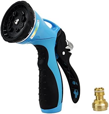 Yowosmart Garden Hose Double Latex Strongest Durable Expandable Garden Magic Hose and 8 Function Spray Nozzle, (Brass Nozzle)